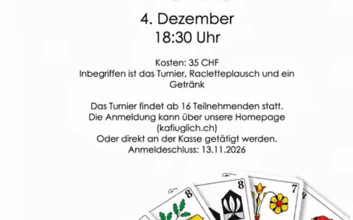 Jassturnier 04.12.2026